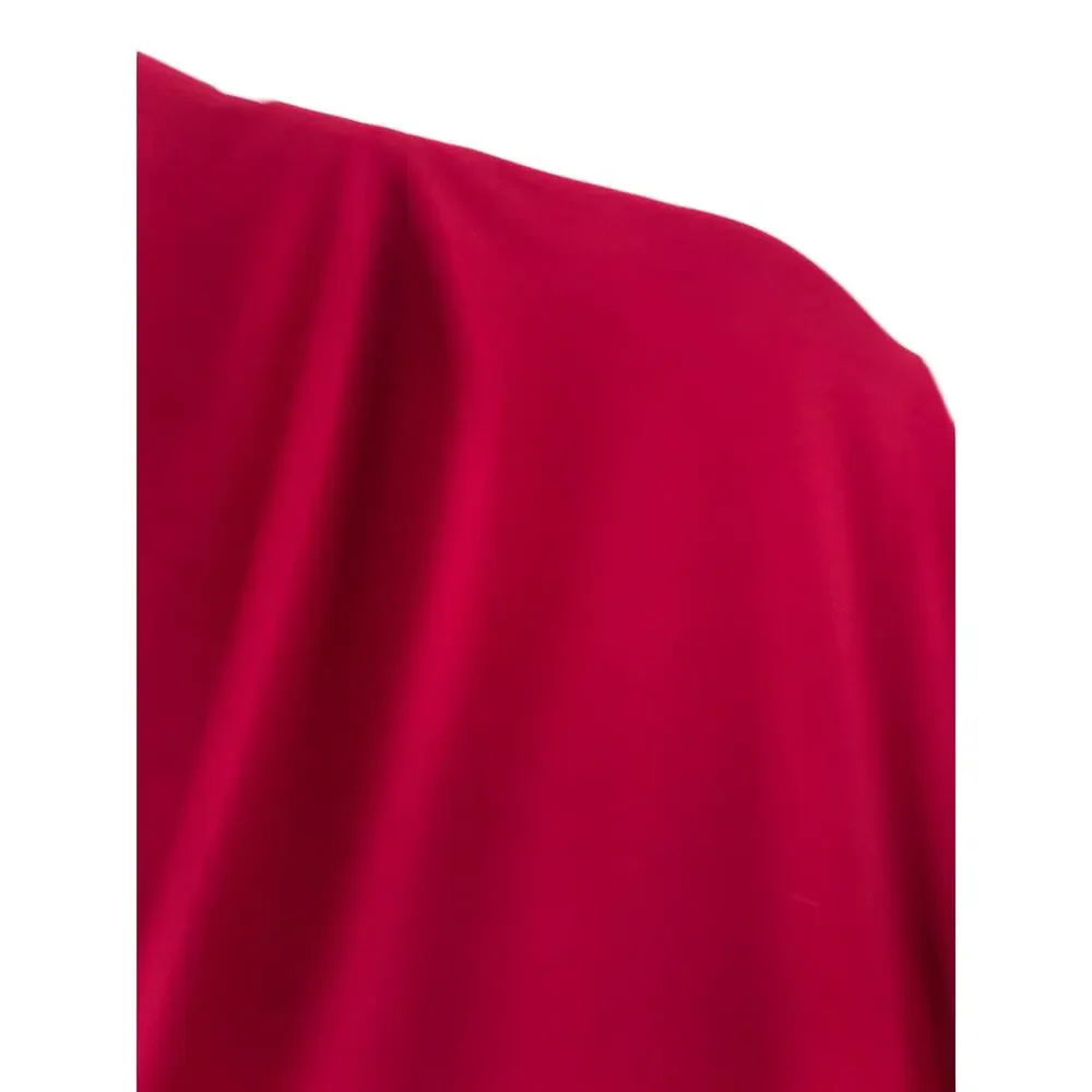 Calvin Klein Womens Red V Neck Blouse Top Long Sleeve Stretch Career Office - Picture 7 of 8